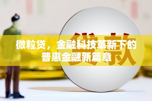 兴隆台微粒贷，金融科技革新下的普惠金融新篇章