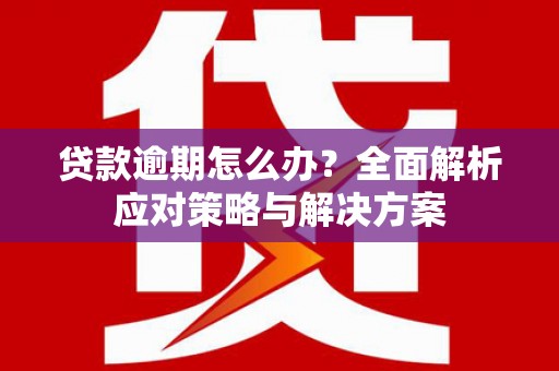 兴隆台贷款逾期怎么办？全面解析应对策略与解决方案