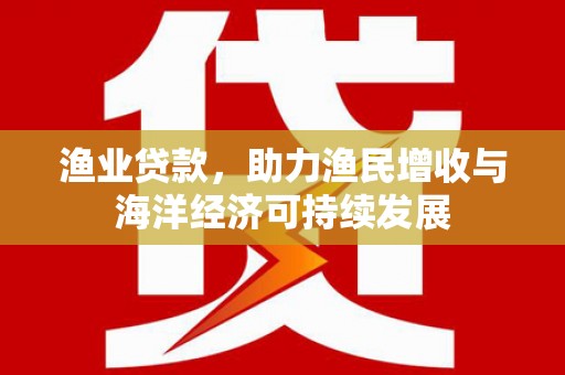 兴隆台渔业贷款，助力渔民增收与海洋经济可持续发展