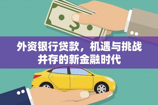 兴隆台外资银行贷款，机遇与挑战并存的新金融时代