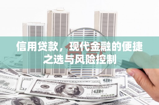 兴隆台信用贷款，现代金融的便捷之选与风险控制
