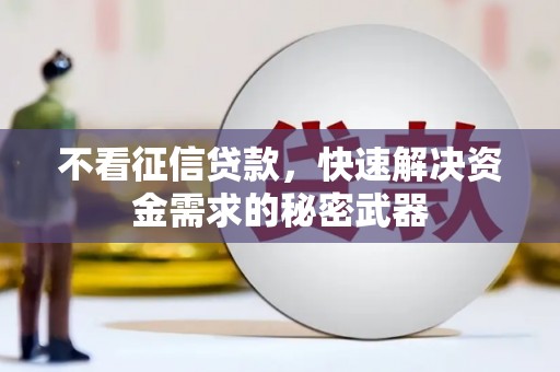兴隆台不看征信贷款，快速解决资金需求的秘密武器