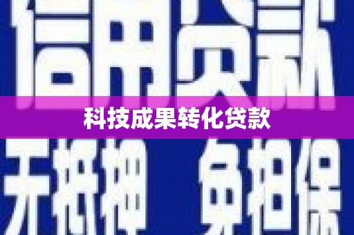 兴隆台科技成果转化贷款