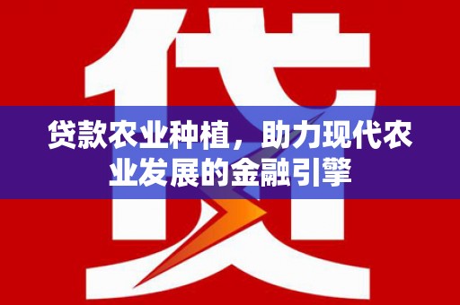 兴隆台贷款农业种植，助力现代农业发展的金融引擎