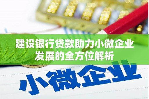 兴隆台建设银行贷款助力小微企业发展的全方位解析