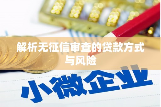 兴隆台解析无征信审查的贷款方式与风险